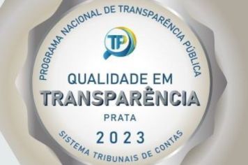 Câmara Municipal de Jóia, alcança Selo Nacional de Transparência Pública na modalidade Prata, avaliado no ano de 2023, sob a gestão do Vereador Luis Carlos Souza - Nego da Gaita.
