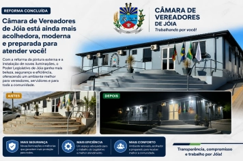 Câmara de Vereadores de Jóia conclui reforma externa e melhorias na iluminação