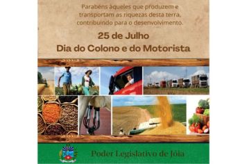 25 DE JULHO - DIA DO COLONO E DO MOTORISTA