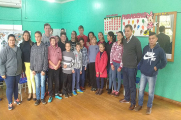 REGISTRO DA VISITA À ESCOLA PARTICIPANTE DO 2º CÂMARA MIRIM DE JÓIA  14 DE MAIO DE 2019.  7ª ESCOLA VISITADA -  ESCOLA ESTADUAL CACIQUE SEPÉ.