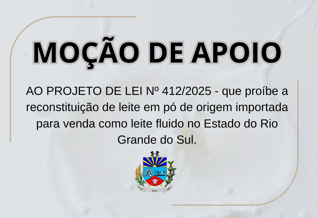 Câmara aprova, na última sessão, moção de apoio ao projeto que fortalece o setor leiteiro